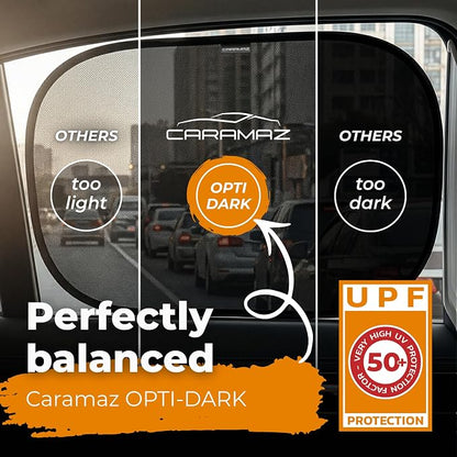 CARAMAZ Car Window Shade for Baby with Certified UV-Protection 2 Pack - 20"x12"