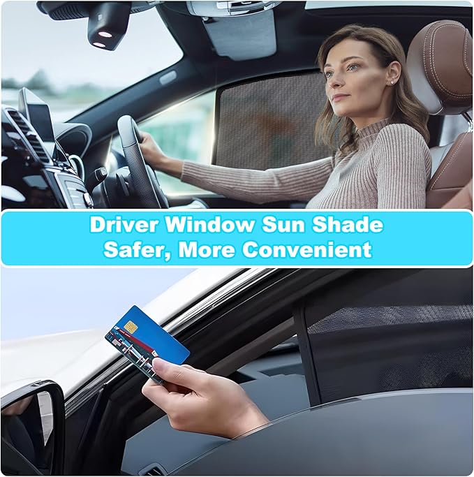 XCBYT Civic Window Shades for 2016-2021, 4PCS Side Window Sun Shades with Breathable Mesh, Magnetic Car Window Covers for Baby & Privacy, UV Protection & Heat Insulation