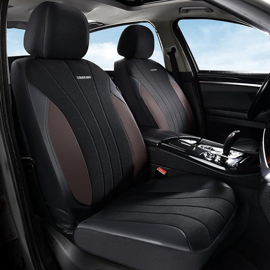 Coverado Car Seat Covers Front Seats, Luxury Seat Covers Full Set, Mesh Breathable Seat Protectors, 2 Seats Driver Seat Covers, Universal Fit for SUV, Sedan, Truck