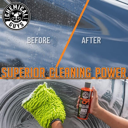 Chemical Guys CWS_808_16 Hybrid Foaming High Gloss Car Wash Soap (Works with Foam Cannons, Foam Guns or Bucket Washes) Safe for Cars, Trucks, Motorcycles, RVs & More, 16 fl oz, Orange Scent