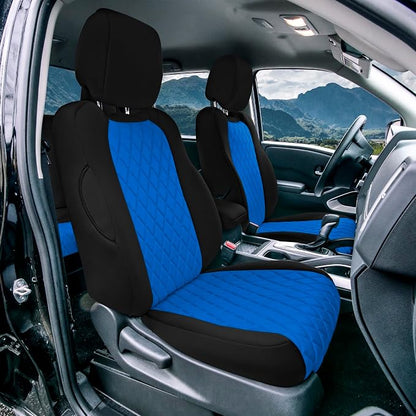 FH Group Custom Fit Car Seat Covers Specifically Made for 2022-2026 Nissan Frontier, Front Set Blue Ultraflex Neoprene Waterproof Automotive Seat Covers for Pickup Truck, Nissan Accessories