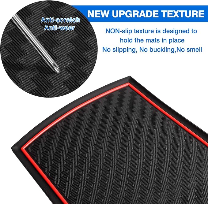 Autorder Center Console Organizer for Kia Soul 2020 2021 2022 2023 2024 2025 2026 Accessories Armrest Storage Box Secondary Insert Tray with 2 Color Mats