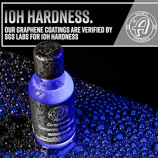 Adam's UV Graphene Ceramic Coating Kit Without UV Flashlight - 10H Ceramic Coating for Cars with UV Glow Technology, 7+ Years of Shine, Gloss & Protection for Car Boat RV Motorcycle