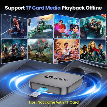 Wireless CarPlay/Android Auto Adapter with Netflix & YouTube, Upgraded Car Play Wireless Adapter for iPhone 8+& Android 11.0+, Plug & Play Dongle for Car, Smart AI Box Only for Cars with Wired CarPlay
