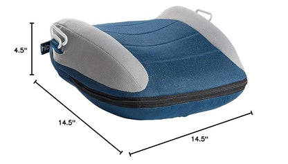 Hiccapop UberBoost Inflatable Booster Car Seat | Travel Booster Car Seat | Portable Booster Seat for Toddlers, Kids, Child (Navy/Gray)