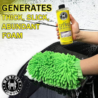 Wontolf Complete Car Wash Cleaning Kit, Car Interior Detailing Kit with Car Wash Soap, Interior Detailing Cleaner, Wheel Cleaner, Wheel Brush, Dying Towel, for Cars Trucks RVs SUVs