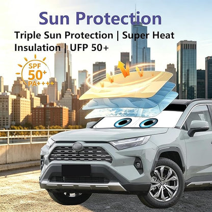 Gven Windshield Sun Shade for Honda CRV 2023-2025 2026 Honda CR-V Accessories Car Shades Front Windshield Sunshades UV Heat Protector (Honda CRV)