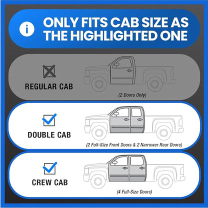 Tyger Auto Rear Under Seat Storage Box Compatible with 2019-2026 Chevy Silverado GMC Sierra 1500; 2020-2026 2500 3500HD Double & Crew Cab, Custom-Fit Cargo Organizer Console | TG-CB5C8838