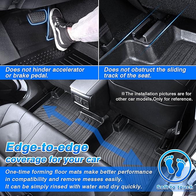 Cartist Floor Mats Fit for Hyundai Elantra 2026 2025 2024 2023 2022 2021 & Elantra N 2026 2025 2024 2023 2022 2021 (Not fit Hybrid) All Weather Floor Lines for Elantra Accessories Heavy Duty