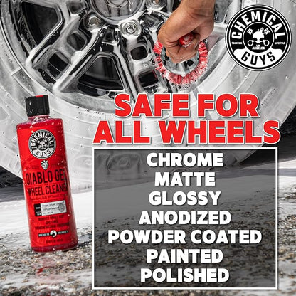 Chemical Guys Complete Wheel, Rim and Tire Care Kit, Foaming Cleaner, Tire Dressing, Wheel Sealant, Detailing Brushes, Microfiber Towels for Cars, Trucks and SUVs, 10-Piece Set