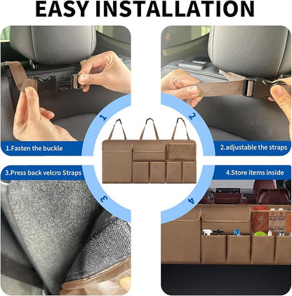 Car Trunk Organizer Backseat Hanging Organizer with Storage Pockets for Subaru Crosstrek, Forester, Outback, Ascent 2000-2024 2025 Car Accessories