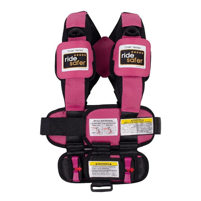 RideSafer Gen 5 - Extra Small (XS) Pink, Lightweight, Compact, Portable Car Seat, 2+ Years; 26.5–40 lb - Perfect for Travel and Everyday Child Safety