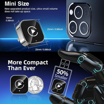 PWireless Wireless CarPlay Adapter & Android Auto Dongle 2026 Upgraded, Fast Auto-Connect, Stable Connection, Mini Size Plug & Play Adapter for iPhone & Android Auto Compatible Cars (Black)