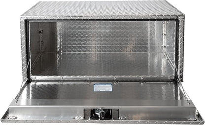 Buyers Products 1705135 Diamond Tread Aluminum Underbody Truck Tool Box, 24 x 24 x 36, Made in USA, .100 in. Thick, Corrosion Resistant, Locking Compression Latch, Secure Storage for Work Trucks