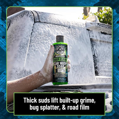 Chemical Guys High Impact Car Wash Soap, Deep Cleaning Vehicle Shampoo With Thick High Lubricity Suds, For Paint, Clear Coat, Wheels, and Exterior Surfaces - 16 Fl Oz