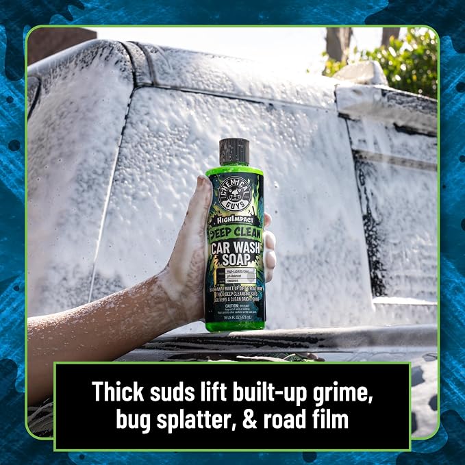 Chemical Guys High Impact Car Wash Soap, Deep Cleaning Vehicle Shampoo With Thick High Lubricity Suds, For Paint, Clear Coat, Wheels, and Exterior Surfaces - 128 Fl Oz
