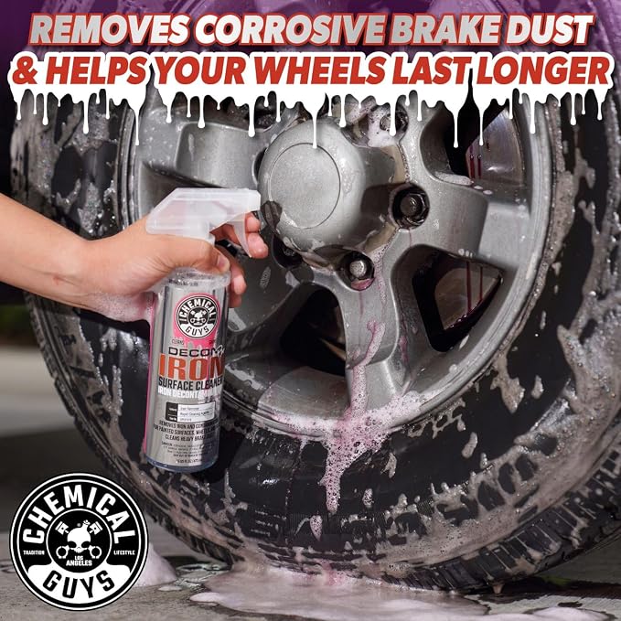 Chemical Guys Decon Pro Iron Remover and Wheel Cleaner – Professional Strength Fallout Remover, Brakes, Calipers, Exterior, Wheel and Tire Cleaner – Dissolves Brake Dust & Dirt, 16 oz