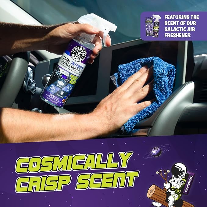 Chemical Guys Total Interior Cleaner & Protectant - (16 oz) All-in-One Car Interior Cleaner for Dash, Seats, Carpet, Glass, Vinyl, Leather, and Plastic - Galactic Scent