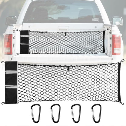 Cargo Net for Pickup Truck Bed for Dodge Ram 1500 2500 3500 Accessories Crew Quad Cab Classic 2000-2025 2026 Mesh Carrier Organizer Storage Netting Automotive Grocery Holder