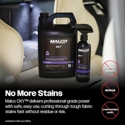 Malco OXY Carpet & Upholstery Cleaner - Stain Remover Spray for Car Interior Fabric/Cleans the Toughest Vehicle Stains/Deep Cleaning Liquid Formula / 16 Oz. (127816)
