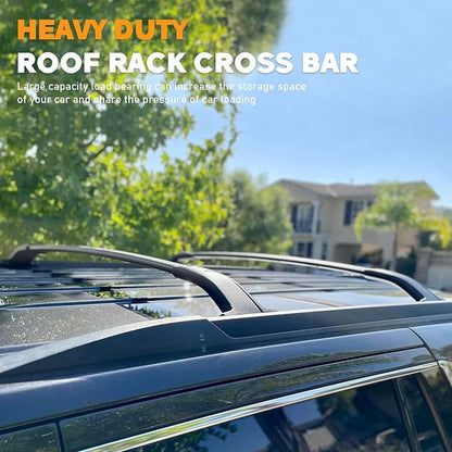220lbs Heavy Duty Roof Rack Cross Bars Fit for Chevrolet Chevy Tahoe Suburban, GMC Yukon XL, Cadillac Escalade ESV 2015-2020 Aluminum Roof Rack Rail Crossbars Cargo Bars Rooftop