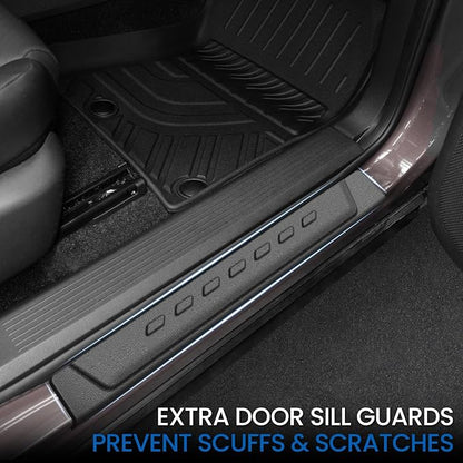Floor Mats for Kia Sportage Gas 2026 2025 2024 2023(Not Fit PHEV & Hybrid), All Weather TPE Trunk Mat Cargo Liner with Backrest Mats & Door Sill Guards Car Mat Accessories