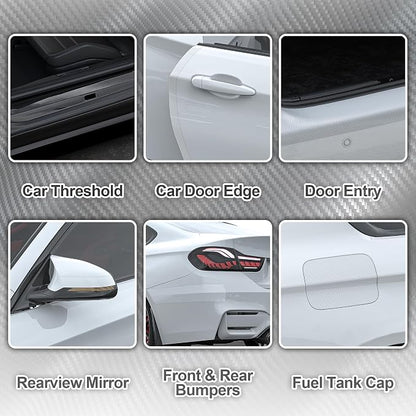 Arespark Car Door Edge Protector, Clear Carbon Fiber Sill Guard Vinyl Film with Anti-Scratch Anti-Collision Protection for Most Vehicles with Free Tool Kit (1inx30ft)