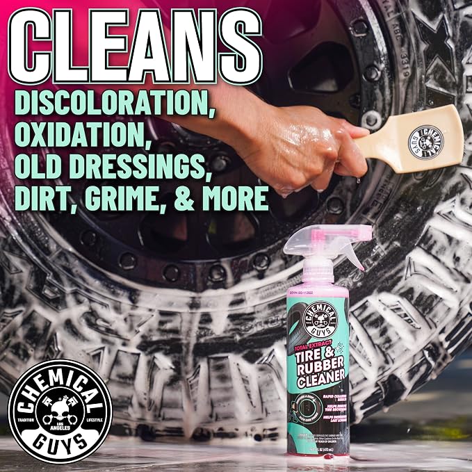 Chemical Guys CLD30216 Total Extract Tire & Rubber Cleaner, Safe for Cars, Trucks, SUVs, Motorcycles, RVs & More, 16 fl oz