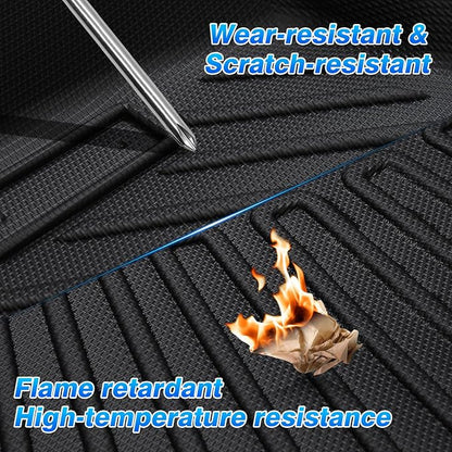 Wrangler TJ Floor Mats - Car Mats for Jeep Wrangler TJ 1997-2006, All Weather Floor Mat for Wrangler TJ Accessories, Heavy Duty Rubber Mats, Car Accessories