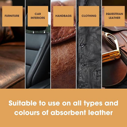 Furniture Clinic Leather Easy Restoration Kit | with Leather Recoloring Balm, Cleaner, Sponge, and Cloth | Leather Repair Kit for Scratched and Faded Furniture (Pine Green)