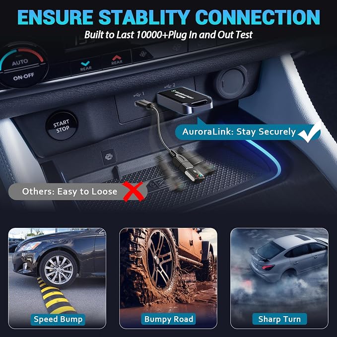 Wireless CarPlay Adapter for iPhone, 2026 Upgraded Mini Design & Plug and Play & 5s Auto Stable Connection Converts Wired Connections to Wireless Compatible for iPhone 6+ (iOS 10+) & 2016+ Car
