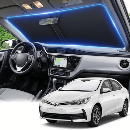 for Toyota Corolla 2014-2019 Windshield Sun Shade - Custom Fit Front Window Shade Corolla Accessories Sun Visor Foldable Shade Blocks UV Rays Summer Must Have Car Accessories