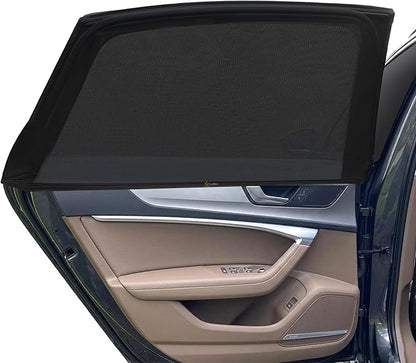 EcoNour Car Window Screens for Camping (Pack of 2) | 100% Protection from Bugs, UV and Mosquito Net | Breathable Mesh Baby Window Covers for Privacy Blackout (Medium 16"x30") | Car Window Accessories