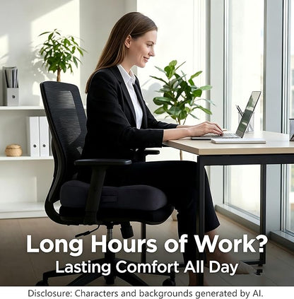 Seat Cushions for Office Chairs, Desk Chair Cushion for Long Sitting, Office Chair Pad Sitting Seat Pillow for Office Chair, Trucks,Car, Home,Wheelchair, Angle Lift Seat Cushion