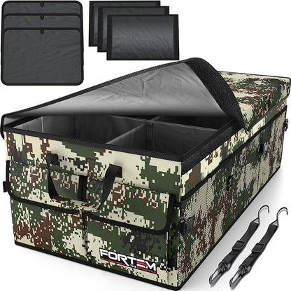 FORTEM Trunk Organizer For SUV Car Trunk Organizer, Foldable Storage, Car Accessories for Women Men, Collapsible Bag, 600D Oxford, Non Slip Bottom, Straps, Soft Cover (85L)