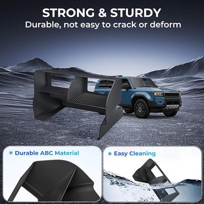 Center Console Organizer for Toyota Land Cruiser Prado 250 2026 2025 2024, Interior Accessories Storage Box Insert Tray for 2024-2026 Land Cruiser, Black
