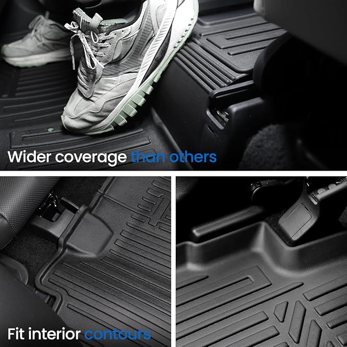 Floor Mats Cargo Mat Set for 2020-2024 2025 Hyundai Palisade 7/8 Seat, All Weather TPE Cargo Liner Backrest Mats Trunk Lower Car Mat Accessories for Palisade Calligraphy