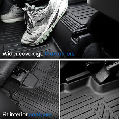 Floor Mats Cargo Mat Set for 2020-2024 2025 Hyundai Palisade 7/8 Seat, All Weather TPE Cargo Liner Backrest Mats Trunk Lower Car Mat Accessories for Palisade Calligraphy