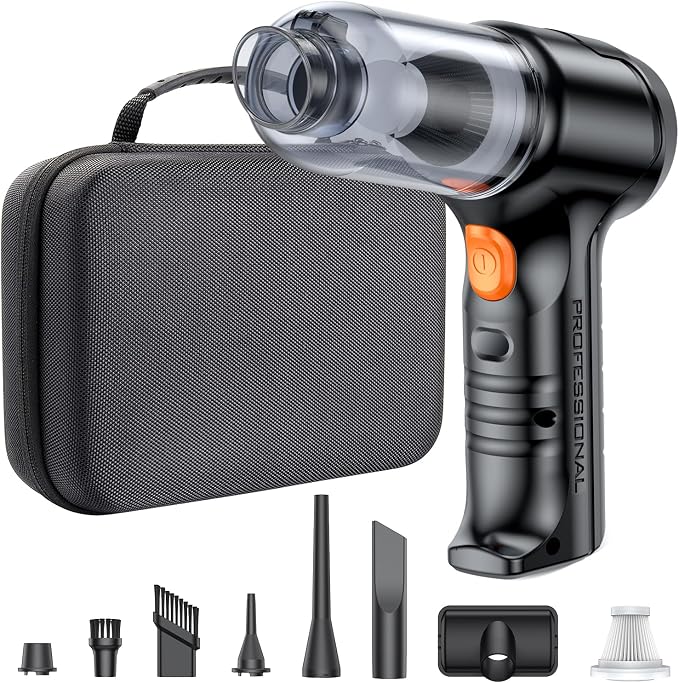 SEALIGHT Mini Car Vacuum, Car Vacuum Portable Cordless with 13000pa High Power Suction