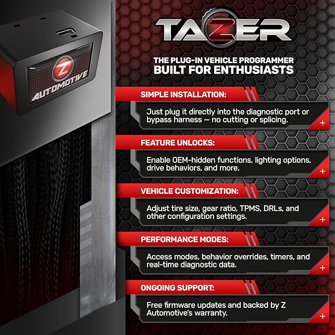 Z Automotive Tazer JL Mini and NoLimitz JL Kit fits 2018-2026 Wrangler JL and Gladiator JT | Improves Security and Performance | Max Customization | Easy Installation
