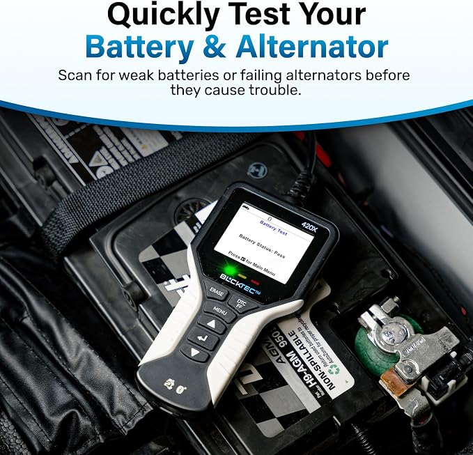 BLCKTEC 420X OBD2 Scanner Diagnostic Tool, Read and Clear Check Engine Light, Car Code Reader for All OBDII Cars 1996 and Newer, Comes with Bluetooth Topnotch App On iOS & Android