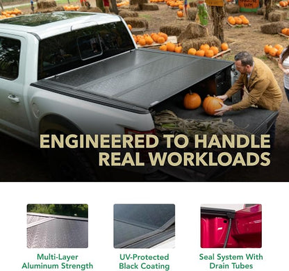 Gator EFX Hard Tri-Fold Truck Bed Tonneau Cover - Heavy-Duty Truck Bed Protection - Durable Aluminum Panels - Hard Folding Tonneau Cover - 2015-2020 Ford F-150 (incl. Raptor) - 5'7" Bed