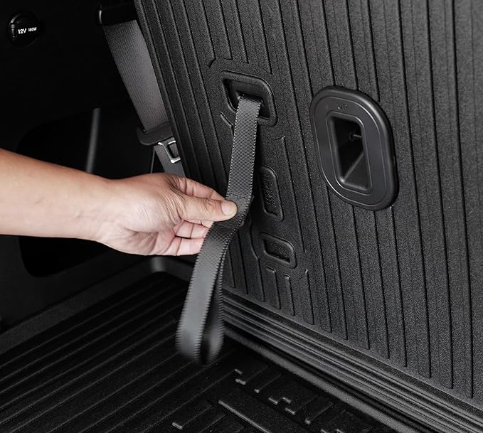 Floor Mats for 2024 2025 2026 Hyundai Santa Fe Car Mat Accessories(Fit Hybrid and Gas), All Weather TPE Cargo Mat Trunk Mat with Backrest Mats