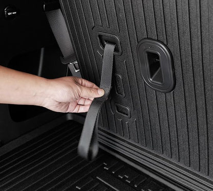 Floor Mats for 2024 2025 2026 Hyundai Santa Fe Car Mat Accessories(Fit Hybrid and Gas), All Weather TPE Cargo Mat Trunk Mat with Backrest Mats