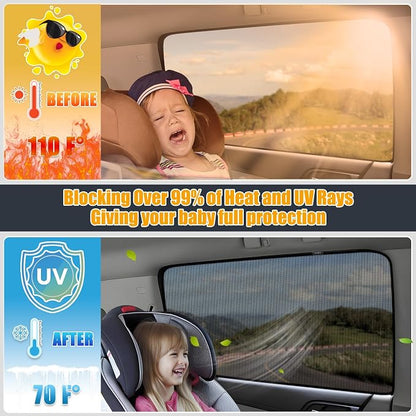 XCBYT Car Window Shades for 2019-2024 Forester - 4PCS Side Window Sun Shades with Breathable Mesh, Magnetic Car Window Covers for Baby & Privacy, UV Protection & Heat Insulation