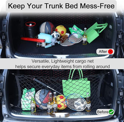 for Toyota Highlander Cargo Net- Envelope Style Heavy Duty Stretchable Trunk Storage Organizer for 2014-2026 Highlander, Trunk Mesh Premium Adjustable Carrier Cargo Net for Grand Highlander