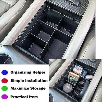 RUNROAD Center Console Organizer Compatible with Honda Pilot (2016-2022)/ Ridgeline (2017-2023)/ Passport (2019-2023) Accessories, Insert Armrest Dividers ABS Secondary Console Storage Box