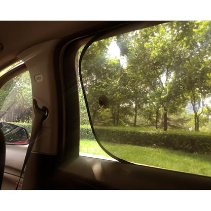 Car Shade for Window Interior Screen Double-Layer Mesh Sun Block, Protect Baby from Sunlight, UV Rays (2 Pcs)
