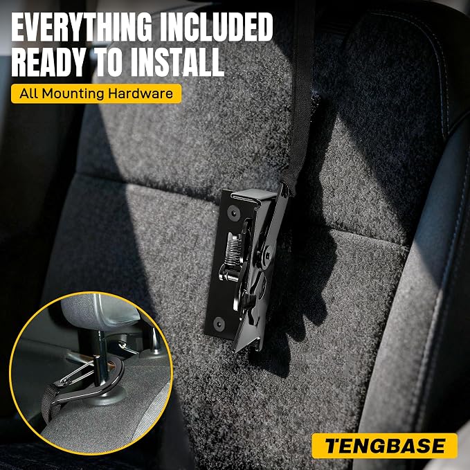 TENGBASE Rear Seat Release Kit for Ford F-150 F-250 F-350 SuperCab & SuperCrew, Pre-Assembled, All-in-One Tool, 2009-2025 Model Years, Black