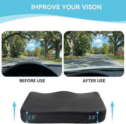 Car Seat Cushion for Driving, Office Chair Cushions with Removable Cover, Non-Slip Sciatica & Lower Back Tailbone Chair Pillow Pad, Memory Foam Seat Cushion for Car Seat Driver Truck Desk Wheelchair